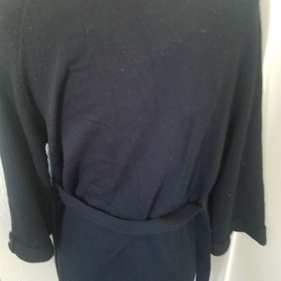 NEW Stewart Brown Black Wool Knit Cardigan Sweater Women's Size Small - Picture 7 of 8